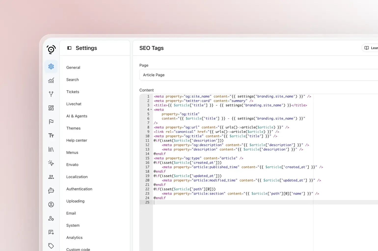 help center - search engine optimization