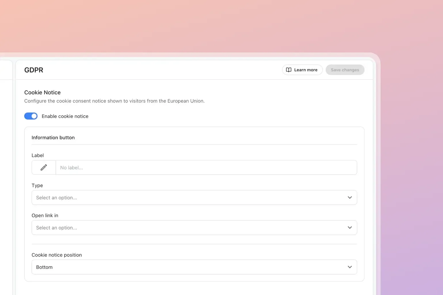 customization - gdpr