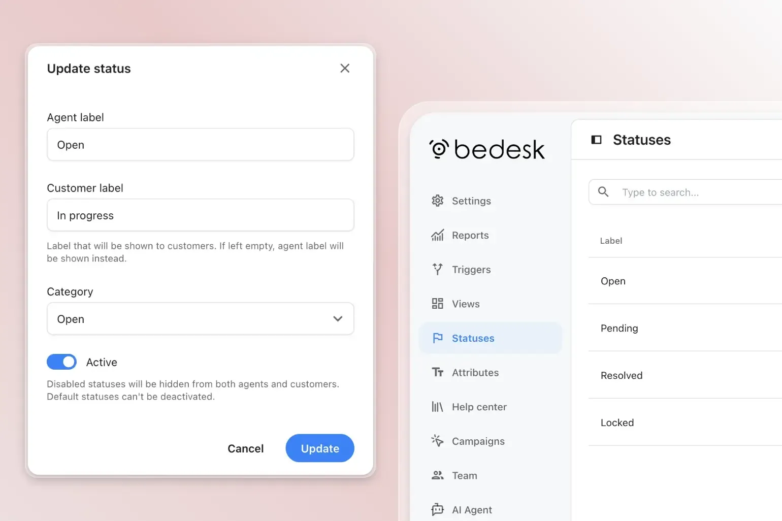inbox - statuses